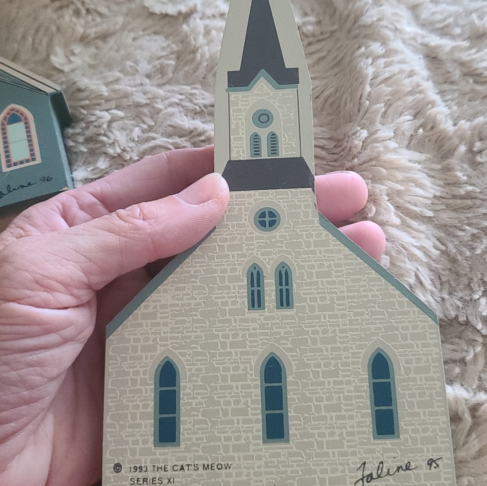 Cat's Meow Decorative Wooden Church Set Of 3 - Picture 6 of 11